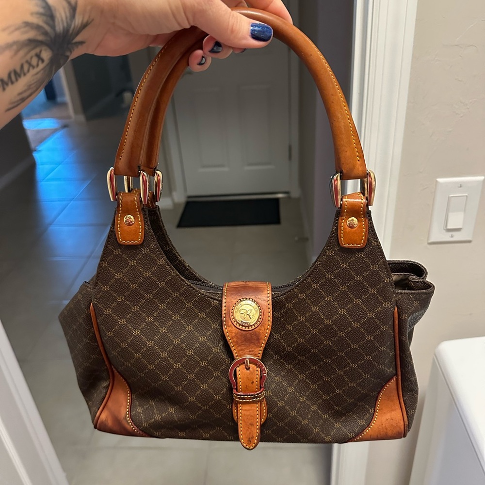 Brown and Tan Designer Handbag